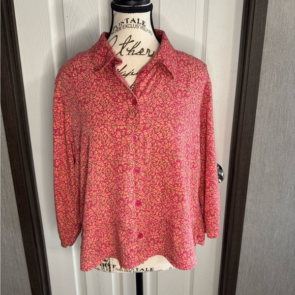 CJ Banks 3/4 Sleeve Button Down Shirt - Picture 1 of 12